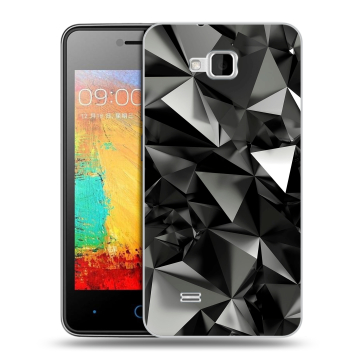 Силиконовый чехол на ZTE Blade AF3 с принтом Черные кристаллы Силиконовый чехол на ZTE Blade AF3 с принтом Черные кристаллы