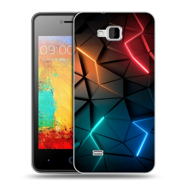 Силиконовый чехол на ZTE Blade AF3 с принтом Абстракция неон Силиконовый чехол на ZTE Blade AF3 с принтом Абстракция неон