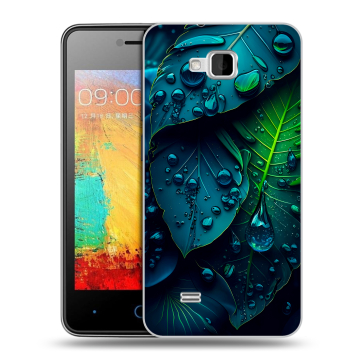 Силиконовый чехол на ZTE Blade AF3 с принтом Листья Силиконовый чехол на ZTE Blade AF3 с принтом Листья