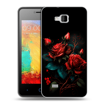 Силиконовый чехол на ZTE Blade AF3 с принтом Розы красные