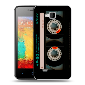 Силиконовый чехол на ZTE Blade AF3 с принтом Кассета