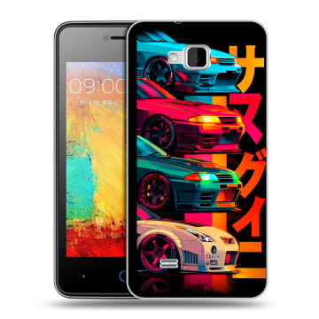 Силиконовый чехол на ZTE Blade AF3 с принтом Гоночные машины Силиконовый чехол на ZTE Blade AF3 с принтом Гоночные машины