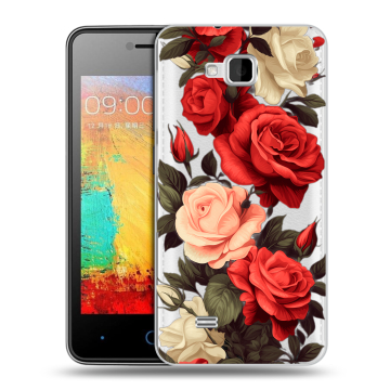 Силиконовый чехол на ZTE Blade AF3 с принтом Розы