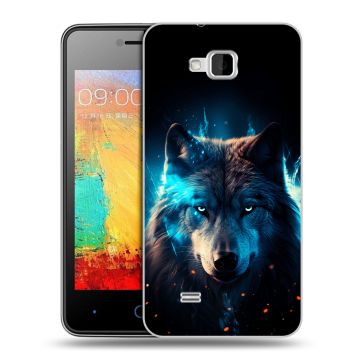 Силиконовый чехол на ZTE Blade AF3 с принтом Волк ночной Силиконовый чехол на ZTE Blade AF3 с принтом Волк ночной