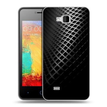 Силиконовый чехол на ZTE Blade AF3 с принтом Текстура металла