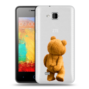 Силиконовый чехол на ZTE Blade AF3 с принтом Медведь Силиконовый чехол на ZTE Blade AF3 с принтом Медведь