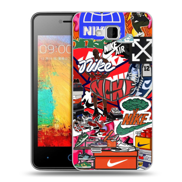 Силиконовый чехол на ZTE Blade AF3 с принтом Найк Nike яркий