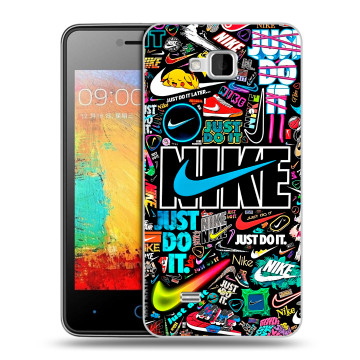 Силиконовый чехол на ZTE Blade AF3 с принтом найк nike черный Силиконовый чехол на ZTE Blade AF3 с принтом найк nike черный