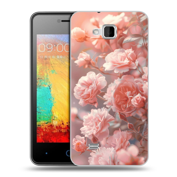 Силиконовый чехол на ZTE Blade AF3 с принтом Розовые розы