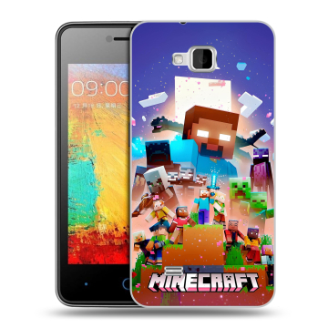 Силиконовый чехол на ZTE Blade AF3 с принтом Майнкрафт Minecraft Силиконовый чехол на ZTE Blade AF3 с принтом Майнкрафт Minecraft