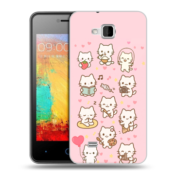 Силиконовый чехол на ZTE Blade AF3 с принтом Hello Kitty Хелоу Кити