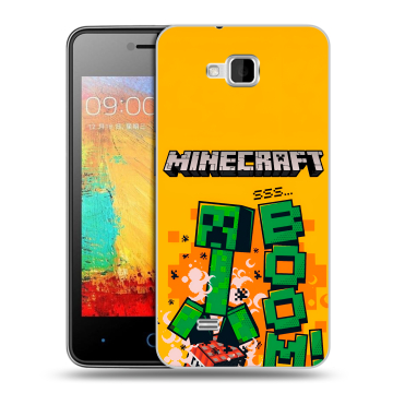 Силиконовый чехол на ZTE Blade AF3 с принтом Майнкрафт Minecraft