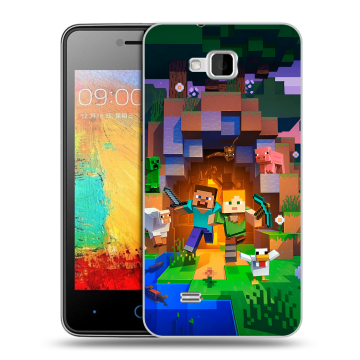 Силиконовый чехол на ZTE Blade AF3 с принтом Майнкрафт Minecraft Силиконовый чехол на ZTE Blade AF3 с принтом Майнкрафт Minecraft
