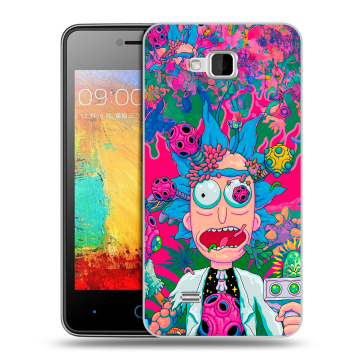 Силиконовый чехол на ZTE Blade AF3 с принтом Рик и Морти Rick Morty