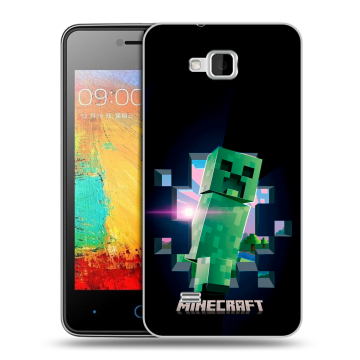 Силиконовый чехол на ZTE Blade AF3 с принтом Майнкрафт Minecraft