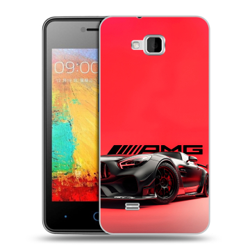 Силиконовый чехол на ZTE Blade AF3 с принтом Мерседес Mercedes AMG