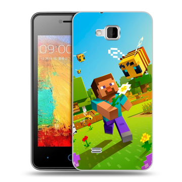 Силиконовый чехол на ZTE Blade AF3 с принтом Майнкрафт Minecraft Силиконовый чехол на ZTE Blade AF3 с принтом Майнкрафт Minecraft