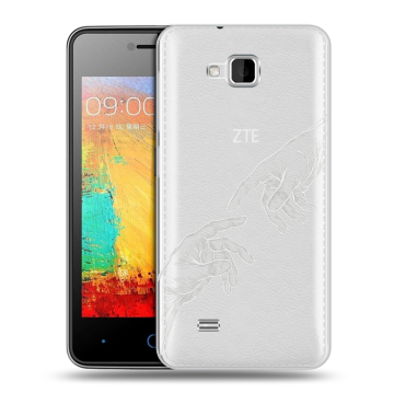 Силиконовый чехол на ZTE Blade AF3 с принтом Сотворение мира