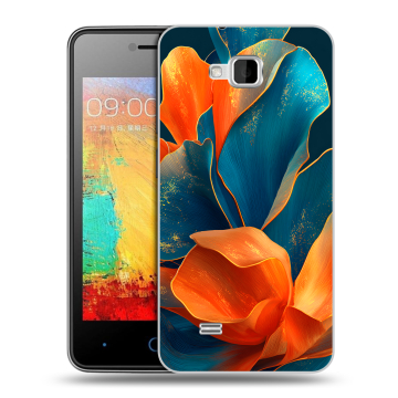Силиконовый чехол на ZTE Blade AF3 с принтом Цветы