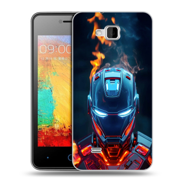 Силиконовый чехол на ZTE Blade AF3 с принтом IronMan Железный человек Силиконовый чехол на ZTE Blade AF3 с принтом IronMan Железный человек