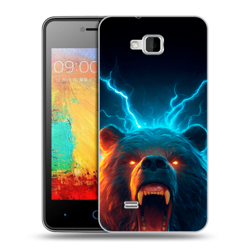 Силиконовый чехол на ZTE Blade AF3 с принтом Медведь Силиконовый чехол на ZTE Blade AF3 с принтом Медведь