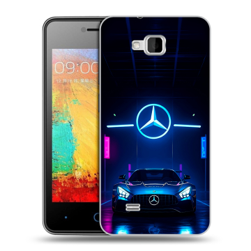 Силиконовый чехол на ZTE Blade AF3 с принтом Mercedes Мерседес Силиконовый чехол на ZTE Blade AF3 с принтом Mercedes Мерседес