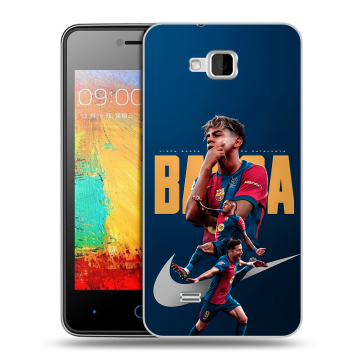 Силиконовый чехол на ZTE Blade AF3 с принтом Барселона Barca Yamal Силиконовый чехол на ZTE Blade AF3 с принтом Барселона Barca Yamal