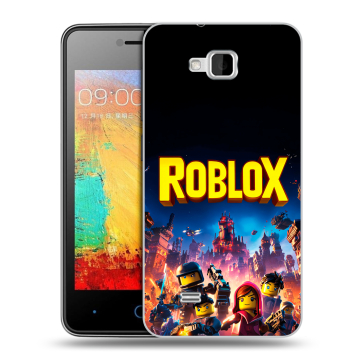 Силиконовый чехол на ZTE Blade AF3 с принтом Roblox Роблокс