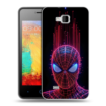Силиконовый чехол на ZTE Blade AF3 с принтом Spiderman Человек паук