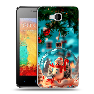 Силиконовый чехол на ZTE Blade AF3 с принтом Новый год Силиконовый чехол на ZTE Blade AF3 с принтом Новый год