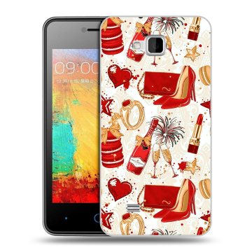 Силиконовый чехол на ZTE Blade AF3 с принтом Новый год Силиконовый чехол на ZTE Blade AF3 с принтом Новый год