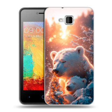 Силиконовый чехол на ZTE Blade AF3 с принтом Новый год Силиконовый чехол на ZTE Blade AF3 с принтом Новый год