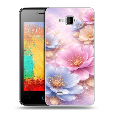 Силиконовый чехол на ZTE Blade AF3 с принтом женский