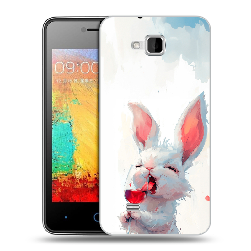 Силиконовый чехол на ZTE Blade AF3 с принтом кролик зайчик Силиконовый чехол на ZTE Blade AF3 с принтом кролик зайчик
