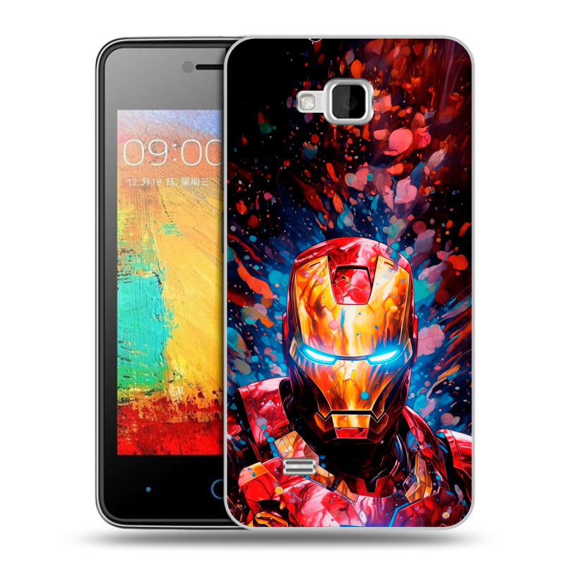 Силиконовый чехол на ZTE Blade AF3 с принтом Железный человек Ironman Силиконовый чехол на ZTE Blade AF3 с принтом Железный человек Ironman