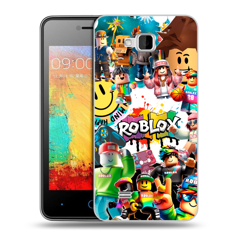 Силиконовый чехол на ZTE Blade AF3 с принтом Roblox Роблокс Силиконовый чехол на ZTE Blade AF3 с принтом Roblox Роблокс