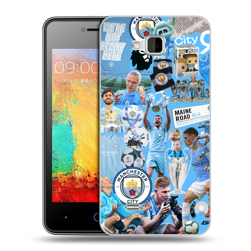 Силиконовый чехол на ZTE Blade AF3 с принтом Man City Манчестер Сити Силиконовый чехол на ZTE Blade AF3 с принтом Man City Манчестер Сити