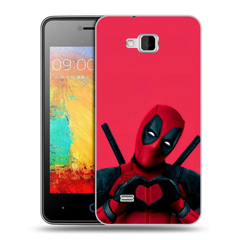 Силиконовый чехол на ZTE Blade AF3 с принтом Дедпул Deadpool Силиконовый чехол на ZTE Blade AF3 с принтом Дедпул Deadpool
