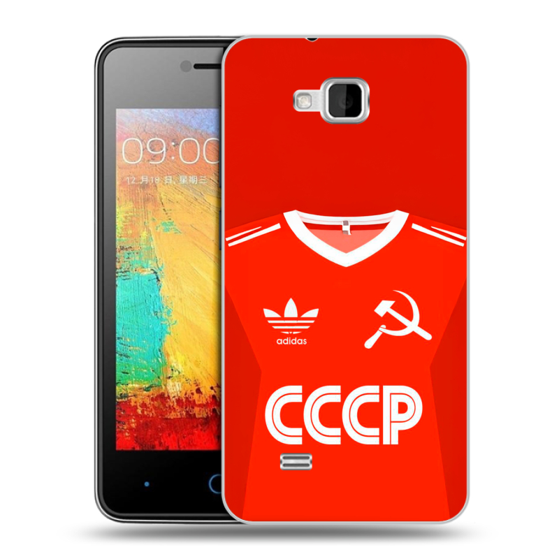 Силиконовый чехол на ZTE Blade AF3 с принтом Флаг Герб СССР Силиконовый чехол на ZTE Blade AF3 с принтом Флаг Герб СССР