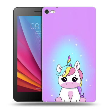 Силиконовый чехол на планшета Huawei MediaPad T2 7.0 Pro с принтом Единорог