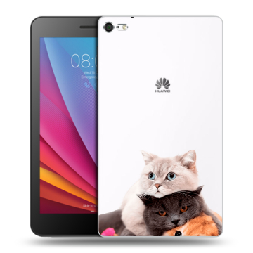 Силиконовый чехол на планшета Huawei MediaPad T2 7.0 Pro с принтом Кошки