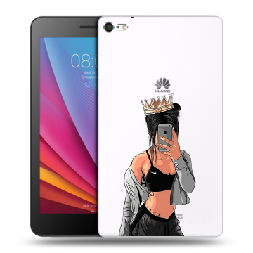 Силиконовый чехол на планшета Huawei MediaPad T2 7.0 Pro с принтом Женские принты