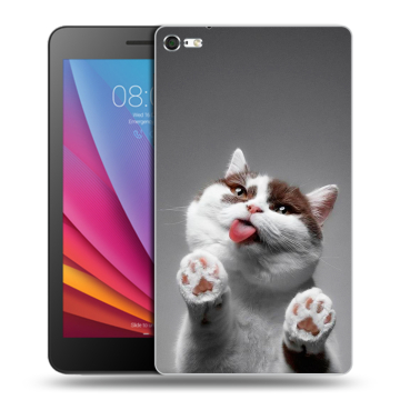 Силиконовый чехол на планшета Huawei MediaPad T2 7.0 Pro с принтом Коты