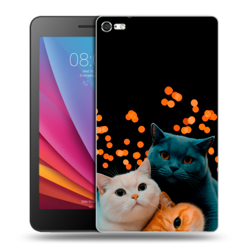 Силиконовый чехол на планшета Huawei MediaPad T2 7.0 Pro с принтом Кошки