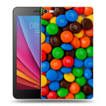 Силиконовый чехол на планшета Huawei MediaPad T2 7.0 Pro с принтом Конфеты