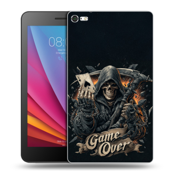Силиконовый чехол на планшета Huawei MediaPad T2 7.0 Pro с принтом Скелет карты