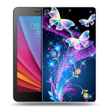 Силиконовый чехол на Huawei MediaPad T2 7.0 Pro с принтом Бабочки Силиконовый чехол на Huawei MediaPad T2 7.0 Pro с принтом Бабочки
