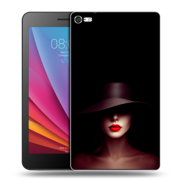 Силиконовый чехол на Huawei MediaPad T2 7.0 Pro с принтом Девушка в шляпе Силиконовый чехол на Huawei MediaPad T2 7.0 Pro с принтом Девушка в шляпе