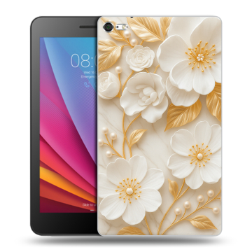Силиконовый чехол на Huawei MediaPad T2 7.0 Pro с принтом Цветы Силиконовый чехол на Huawei MediaPad T2 7.0 Pro с принтом Цветы