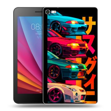 Силиконовый чехол на Huawei MediaPad T2 7.0 Pro с принтом Гоночные машины Силиконовый чехол на Huawei MediaPad T2 7.0 Pro с принтом Гоночные машины